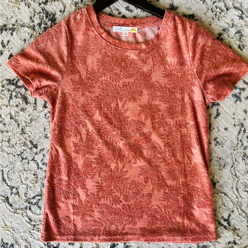 C&C California knit coral top
